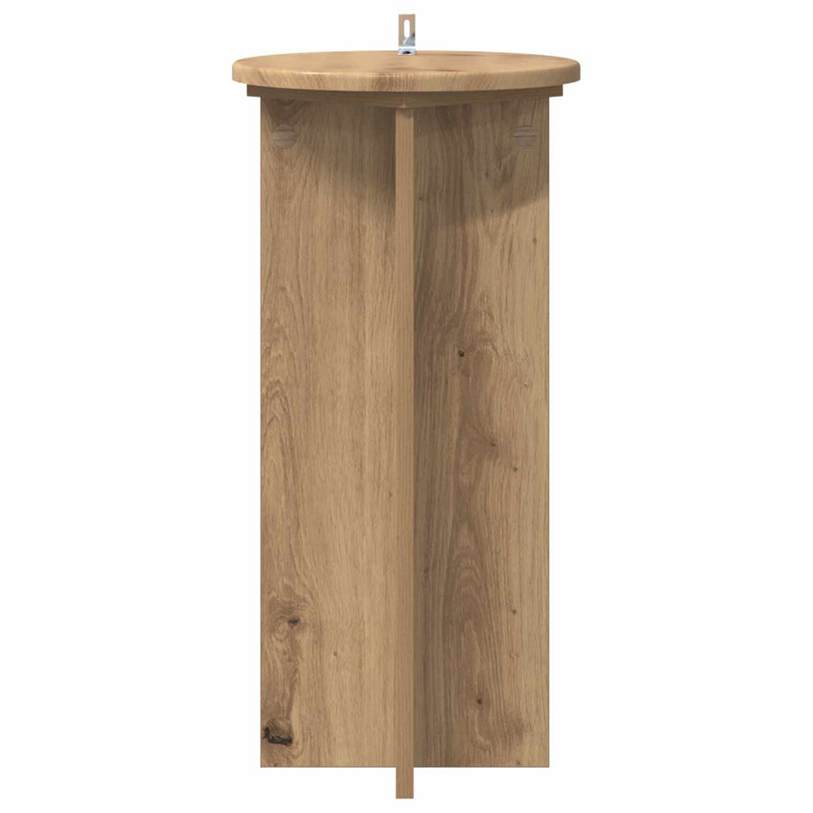 Plantenstandaard 2 pcs Artisanaal eiken 29,5 x 29,5 x 60 cm