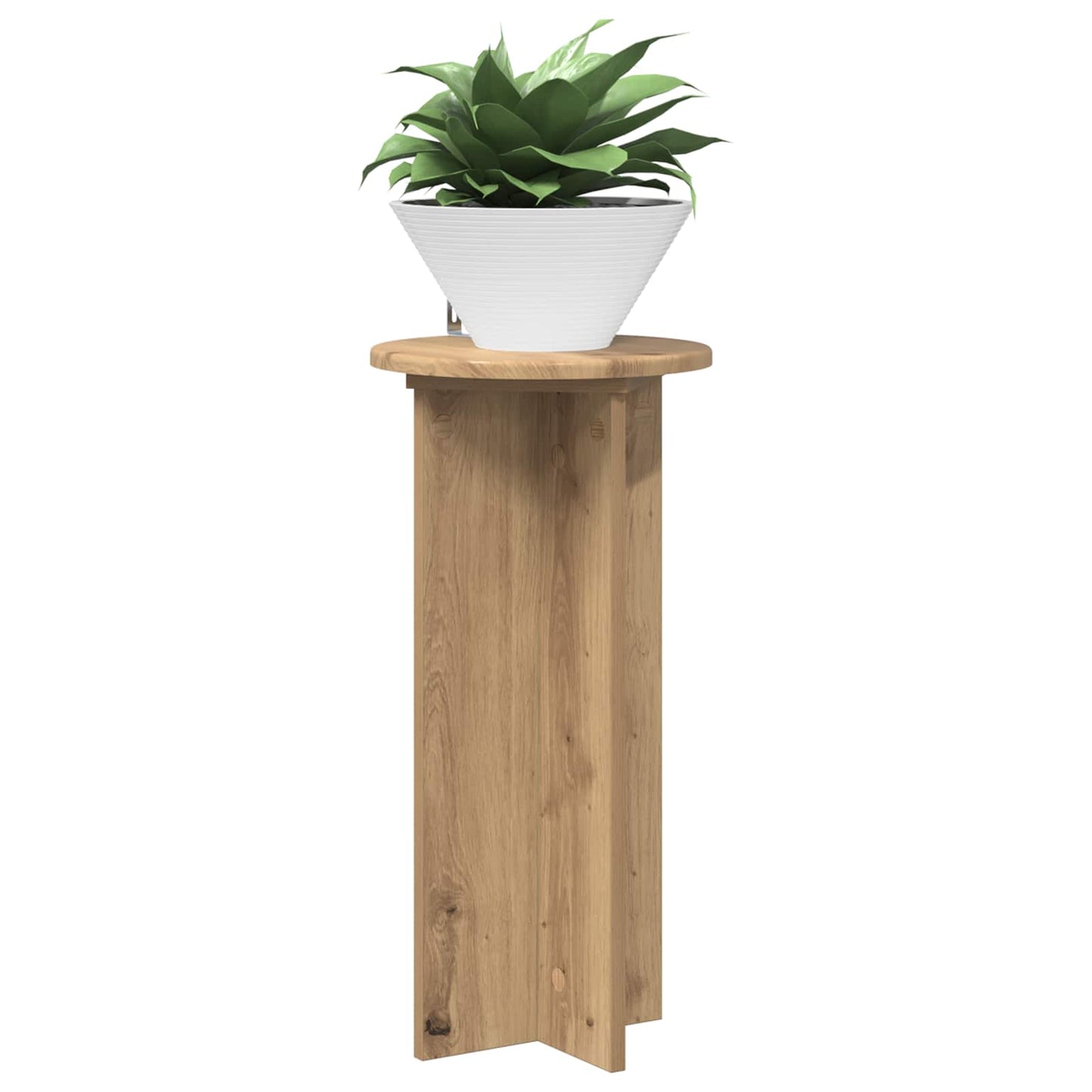 Plantenstandaard 2 pcs Artisanaal eiken 29,5 x 29,5 x 60 cm
