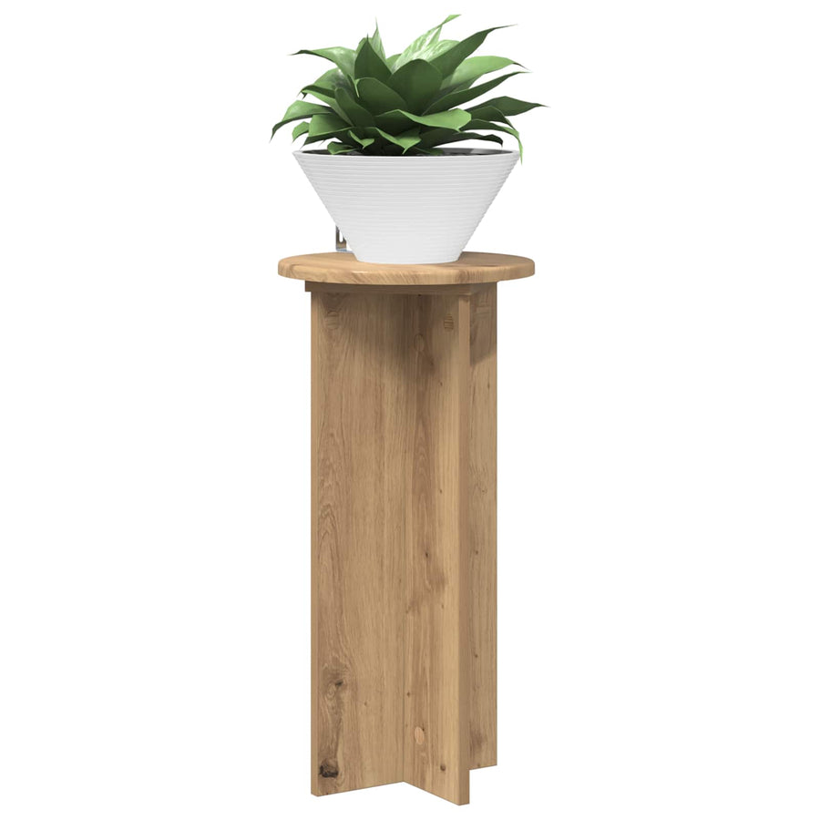 Plantenstandaard 2 pcs Artisanaal eiken 29,5 x 29,5 x 60 cm