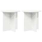 Plantenstandaard 2 stuks Ø40x40 cm wit bewerkt hout