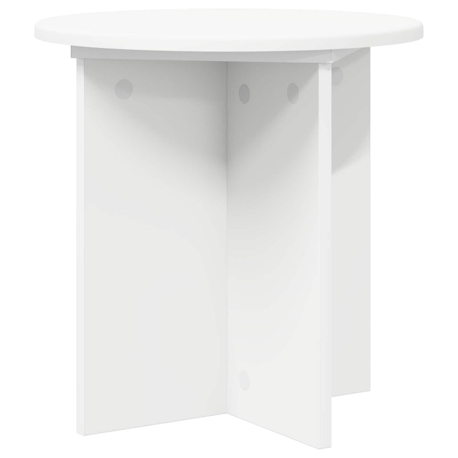 Plantenstandaard 2 pcs Wit Ø40 x 40 cm Bewerkt hout