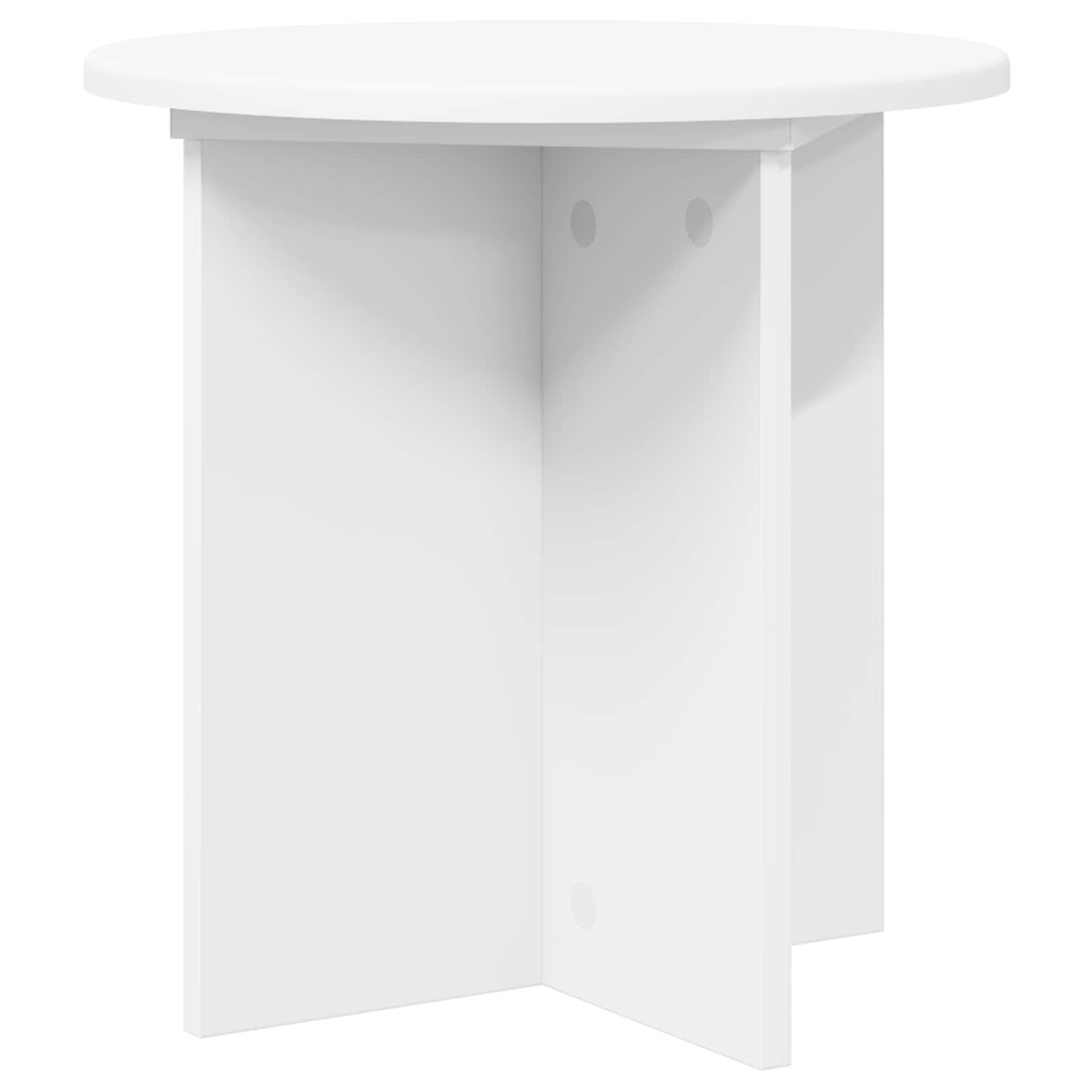 Plantenstandaard 2 pcs Wit Ø40 x 40 cm Bewerkt hout