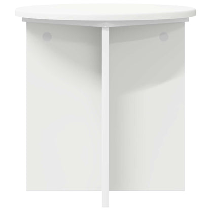 Plantenstandaard 2 pcs Wit Ø40 x 40 cm Bewerkt hout