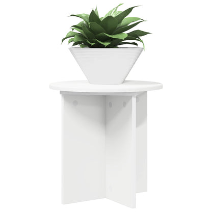 Plantenstandaard 2 pcs Wit Ø40 x 40 cm Bewerkt hout