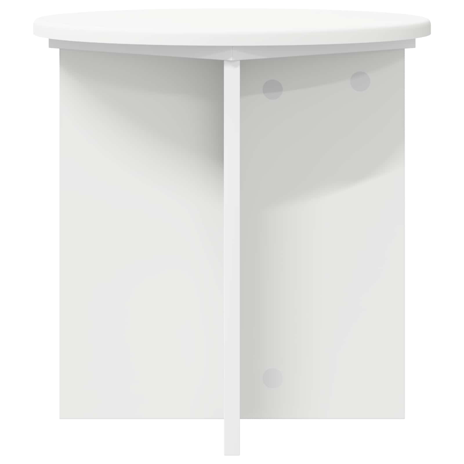 Plantenstandaard 2 pcs Wit Ø40 x 40 cm Bewerkt hout