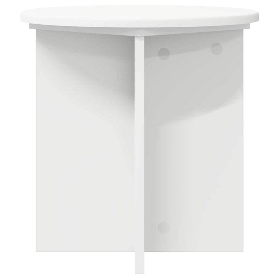 Plantenstandaard 2 pcs Wit Ø40 x 40 cm Bewerkt hout