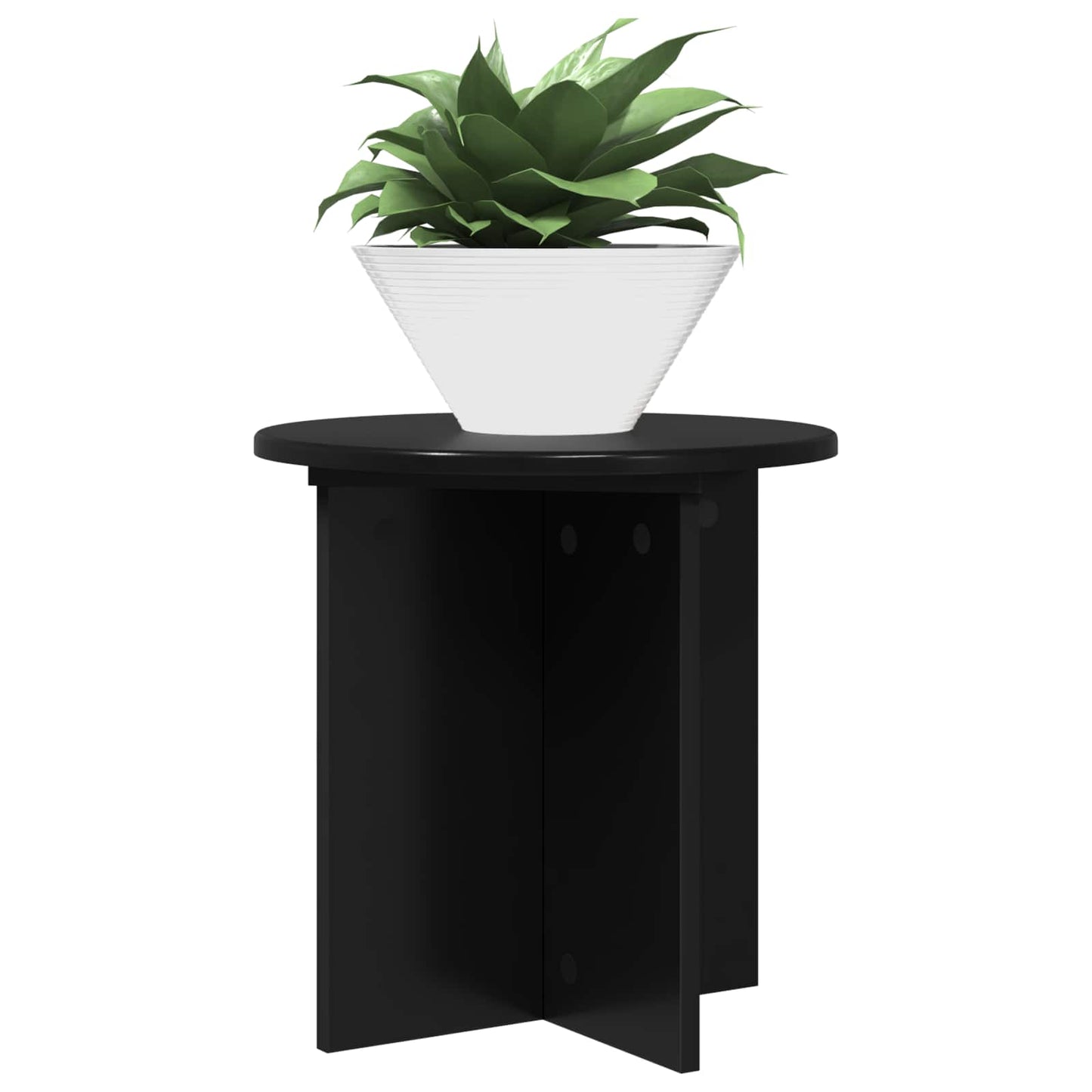 Plantenstandaard 2 pcs Zwart 40 x 40 x 40 cm Bewerkt hout