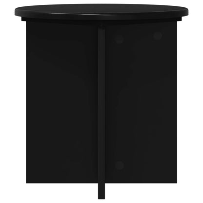Plantenstandaard 2 pcs Zwart 40 x 40 x 40 cm Bewerkt hout