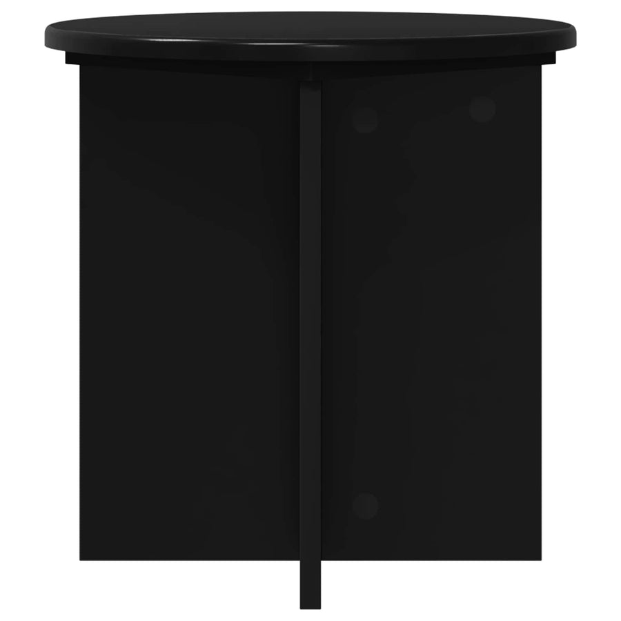 Plantenstandaard 2 pcs Zwart 40 x 40 x 40 cm Bewerkt hout
