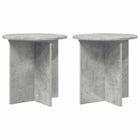 Plantenstandaard 2 stuks 40x40x40 cm betongrijs bewerkt hout