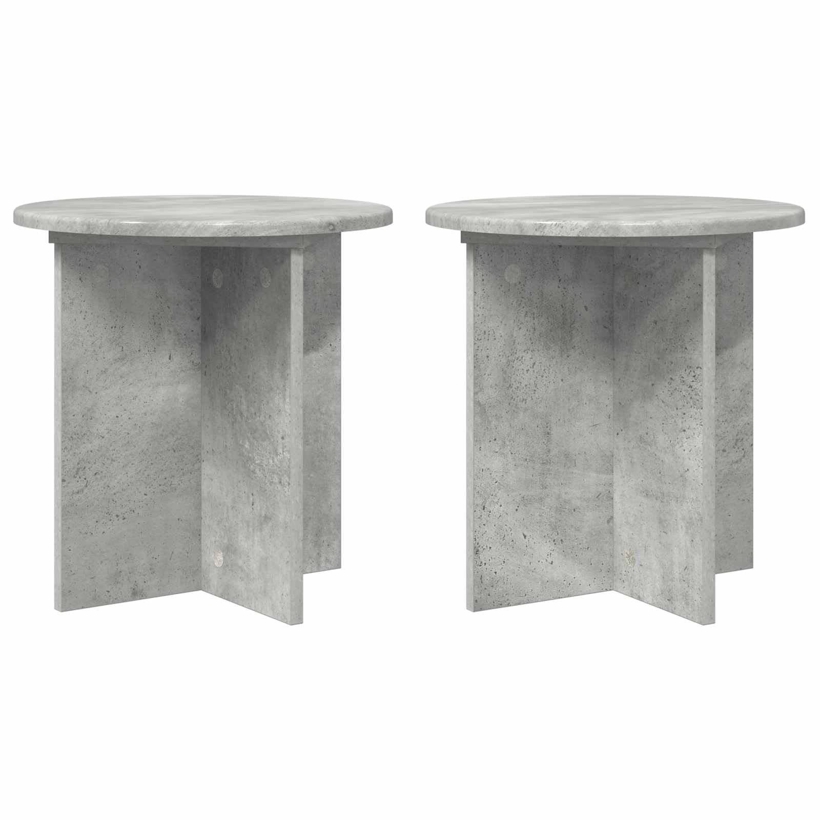 Plantenstandaard 2 pcs Betongrijs 40 x 40 x 40 cm Bewerkt hout