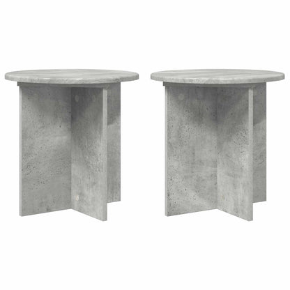 Plantenstandaard 2 pcs Betongrijs 40 x 40 x 40 cm Bewerkt hout