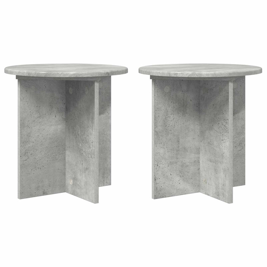 Plantenstandaard 2 pcs Betongrijs 40 x 40 x 40 cm Bewerkt hout