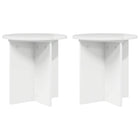Plant Stand 2 pcs High Gloss White 40 x 40 x 40 cm