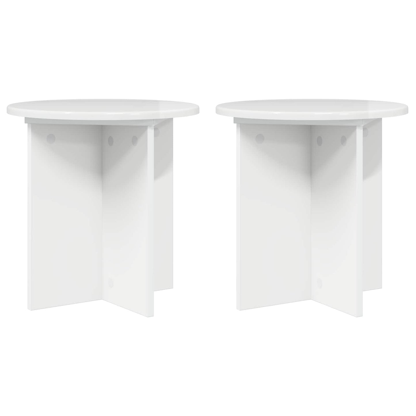 Plantenstandaard 2 pcs Hoogglans Wit 40 x 40 x 40 cm