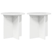 Plantenstandaard 2 stuks 40x40x40 cm hoogglans wit