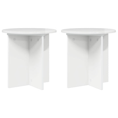 Plantenstandaard 2 pcs Hoogglans Wit 40 x 40 x 40 cm