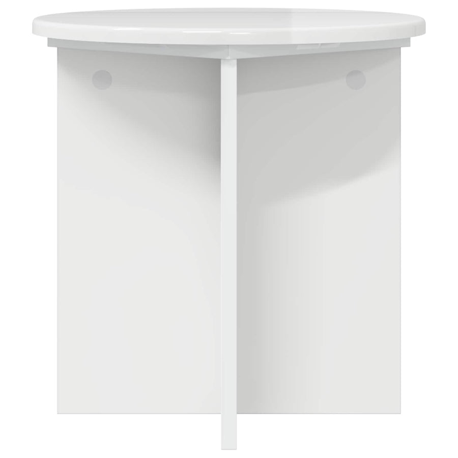 Plantenstandaard 2 pcs Hoogglans Wit 40 x 40 x 40 cm
