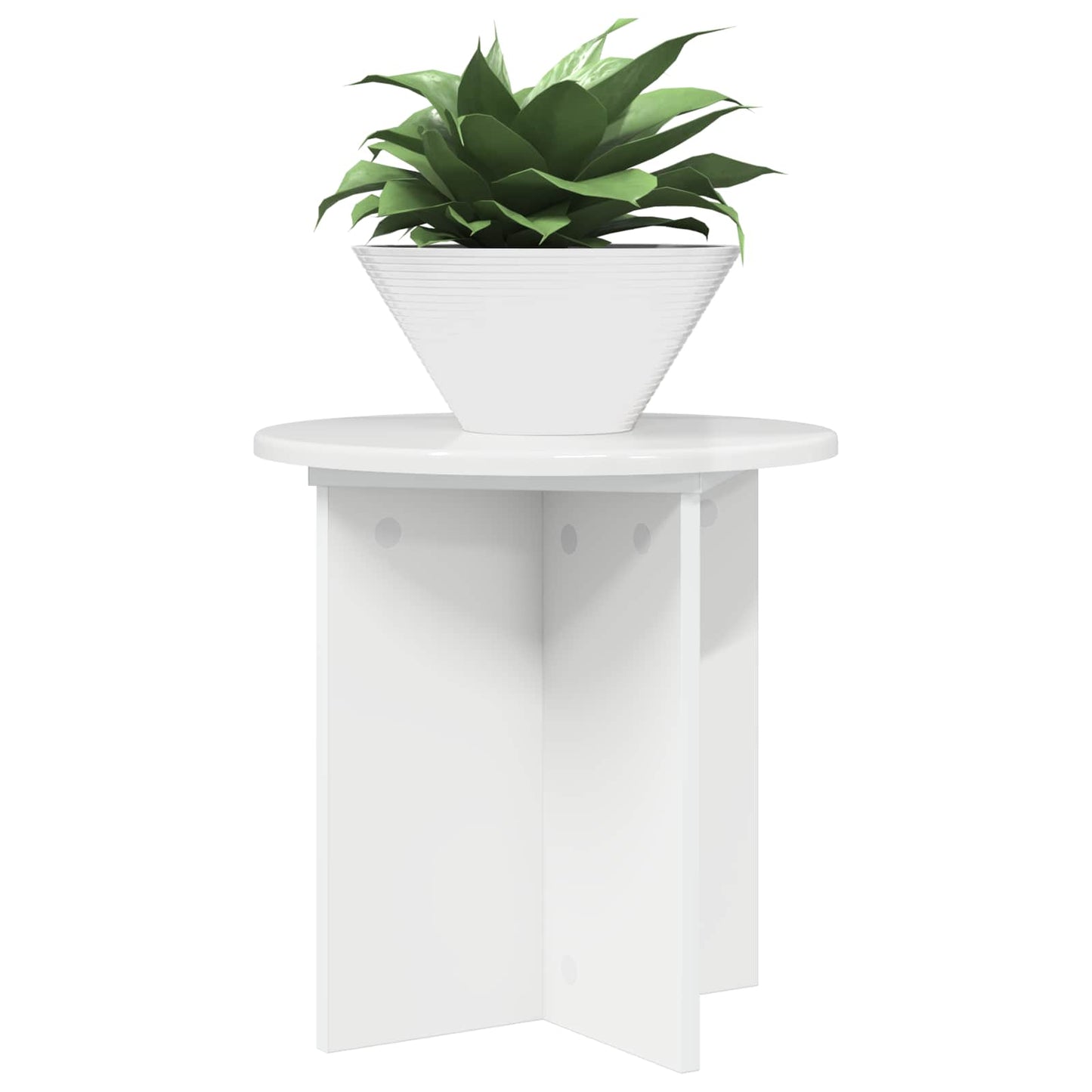 Plantenstandaard 2 pcs Hoogglans Wit 40 x 40 x 40 cm