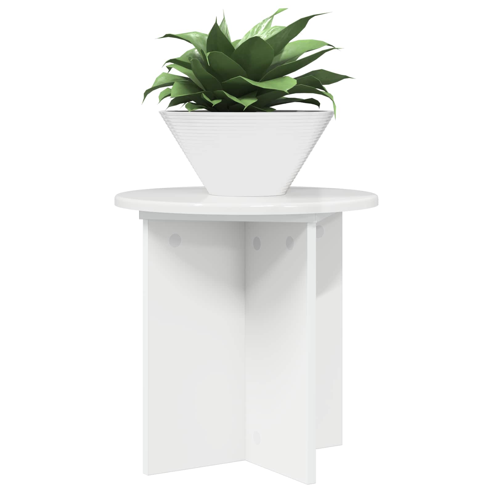 Plantenstandaard 2 pcs Hoogglans Wit 40 x 40 x 40 cm