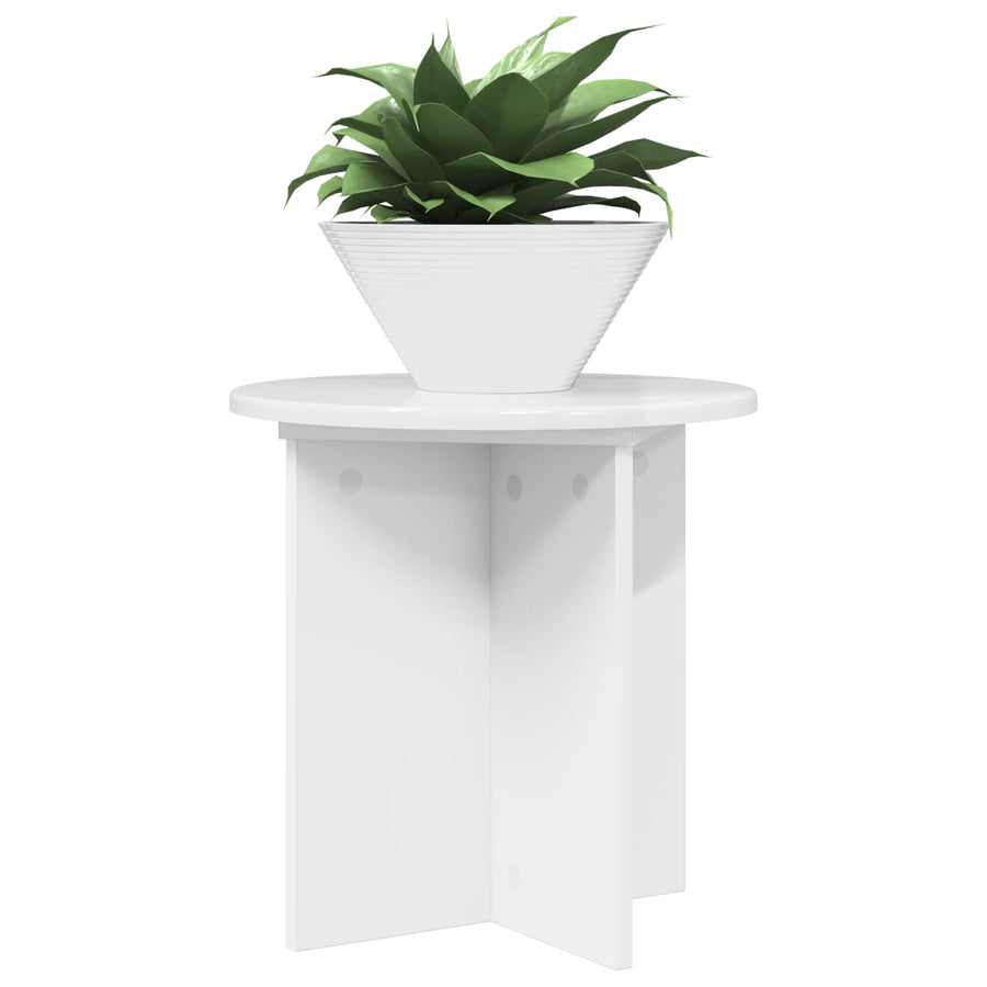 Plantenstandaard 2 pcs Hoogglans Wit 40 x 40 x 40 cm