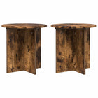 Plant Stand 2 pcs Smoked Oak 40 x 40 x 40 cm