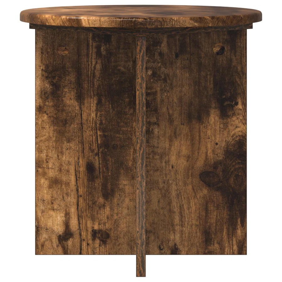 Plantenstandaard 2 pcs Gerookt eiken 40 x 40 x 40 cm