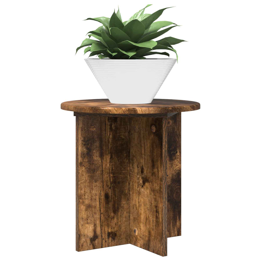 Plantenstandaard 2 pcs Gerookt eiken 40 x 40 x 40 cm
