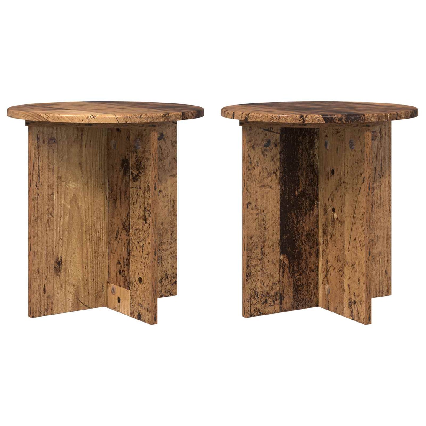 Plantenstandaard 2 pcs Oud hout 40 x 40 x 40 cm Bewerkt hout