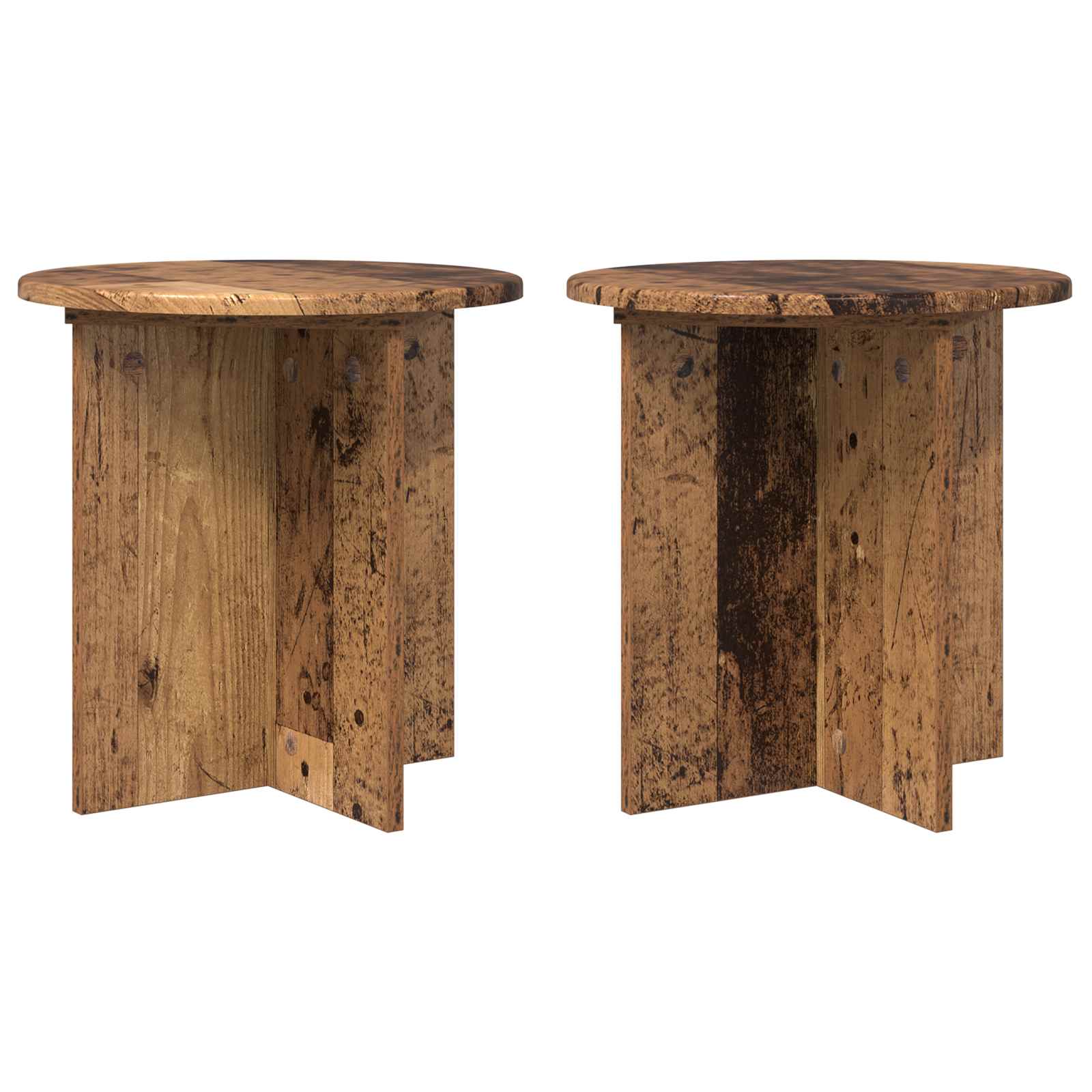 Plantenstandaard 2 pcs Oud hout 40 x 40 x 40 cm Bewerkt hout