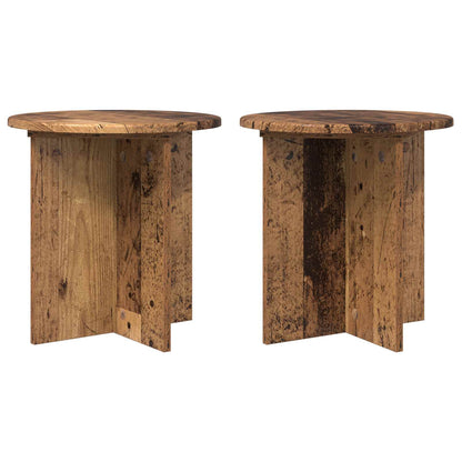 Plantenstandaard 2 pcs Oud hout 40 x 40 x 40 cm Bewerkt hout