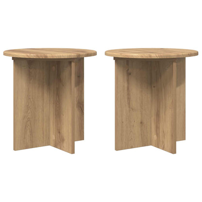 Plantenstandaard 2 pcs Artisanaal eiken 40 x 40 x 40 cm
