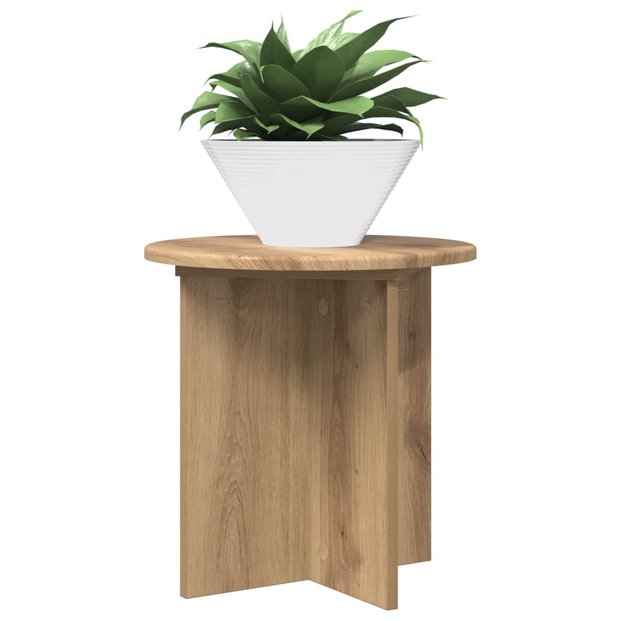 Plantenstandaard 2 pcs Artisanaal eiken 40 x 40 x 40 cm