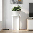 Plantenstandaard 2 stuks wit Ø29,5x40 cm bewerkt hout