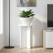 Plantenstandaard 2 stuks wit Ø29,5x40 cm bewerkt hout