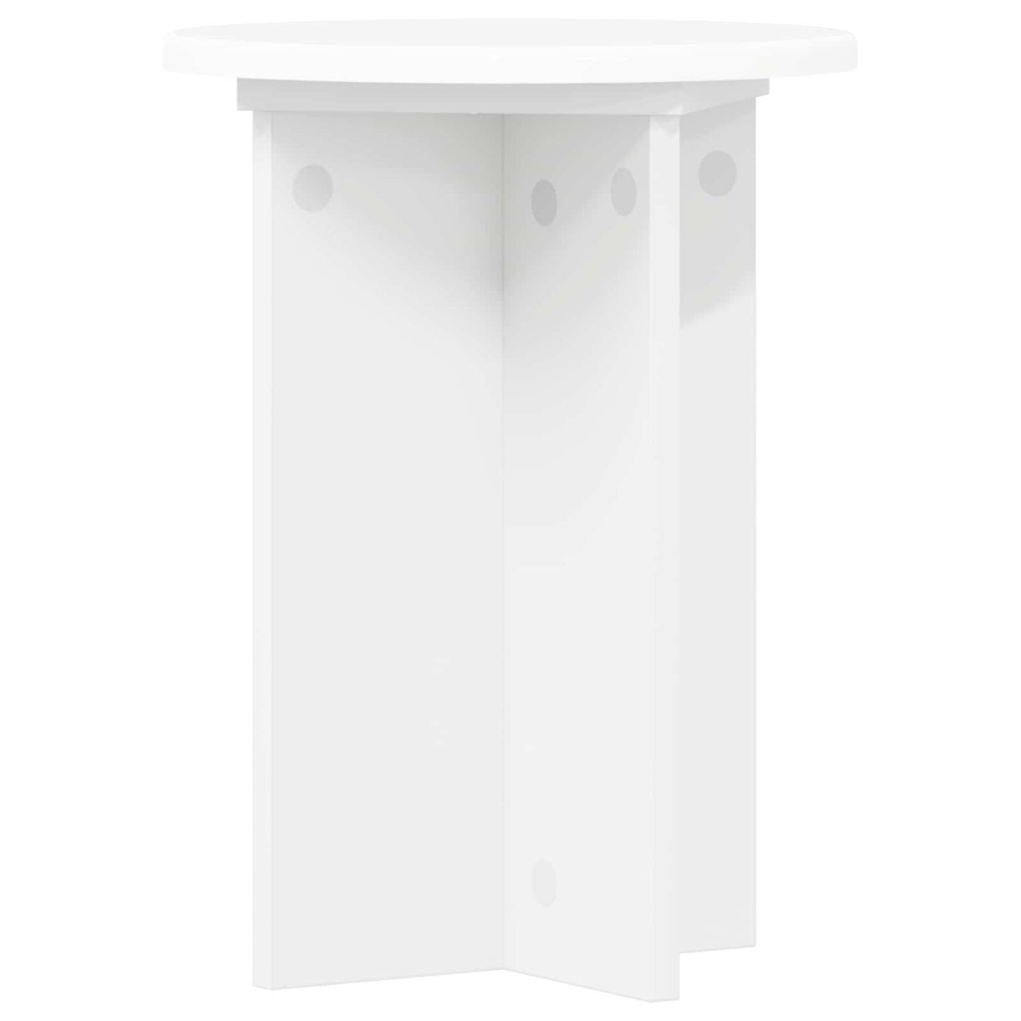 Plantenstandaard 2 pcs Wit Ø29,5 x 40 cm Bewerkt hout
