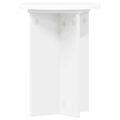 Plantenstandaard 2 pcs Wit Ø29,5 x 40 cm Bewerkt hout