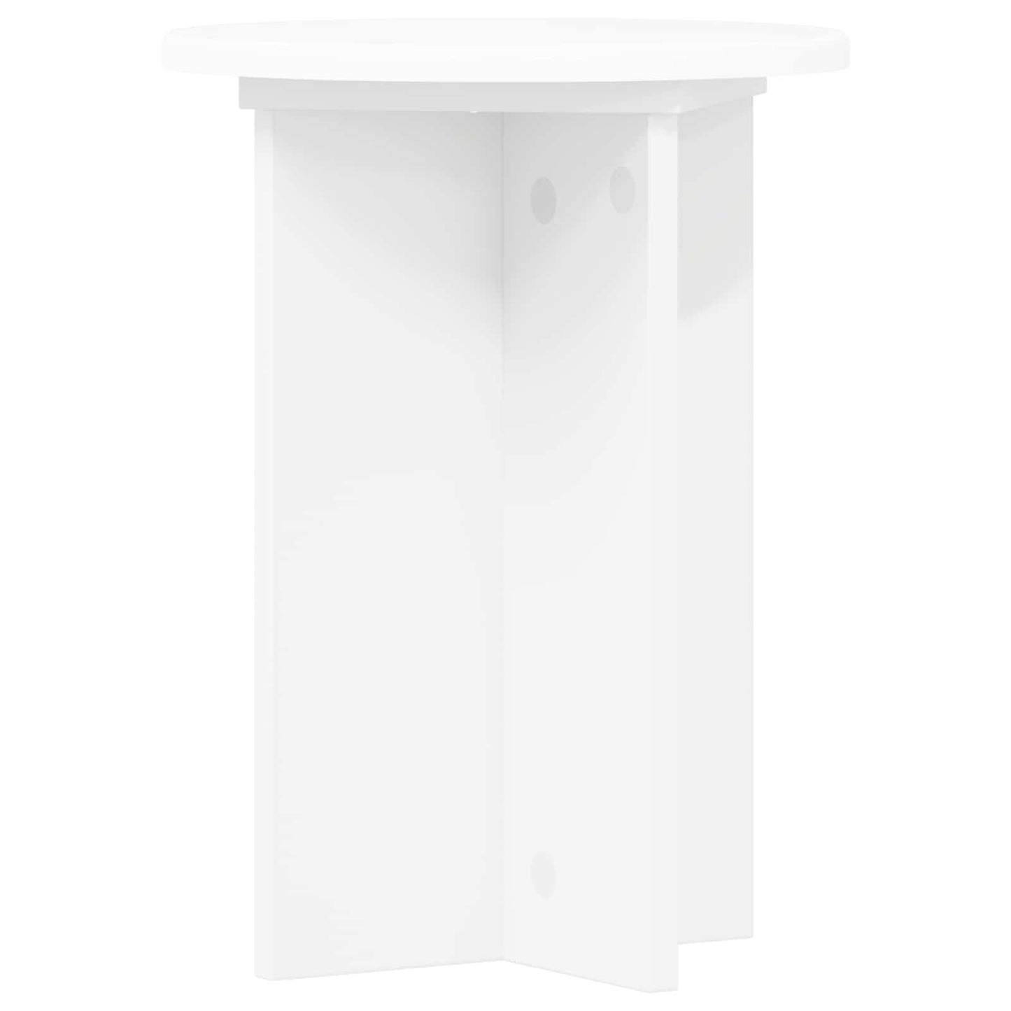 Plantenstandaard 2 pcs Wit Ø29,5 x 40 cm Bewerkt hout