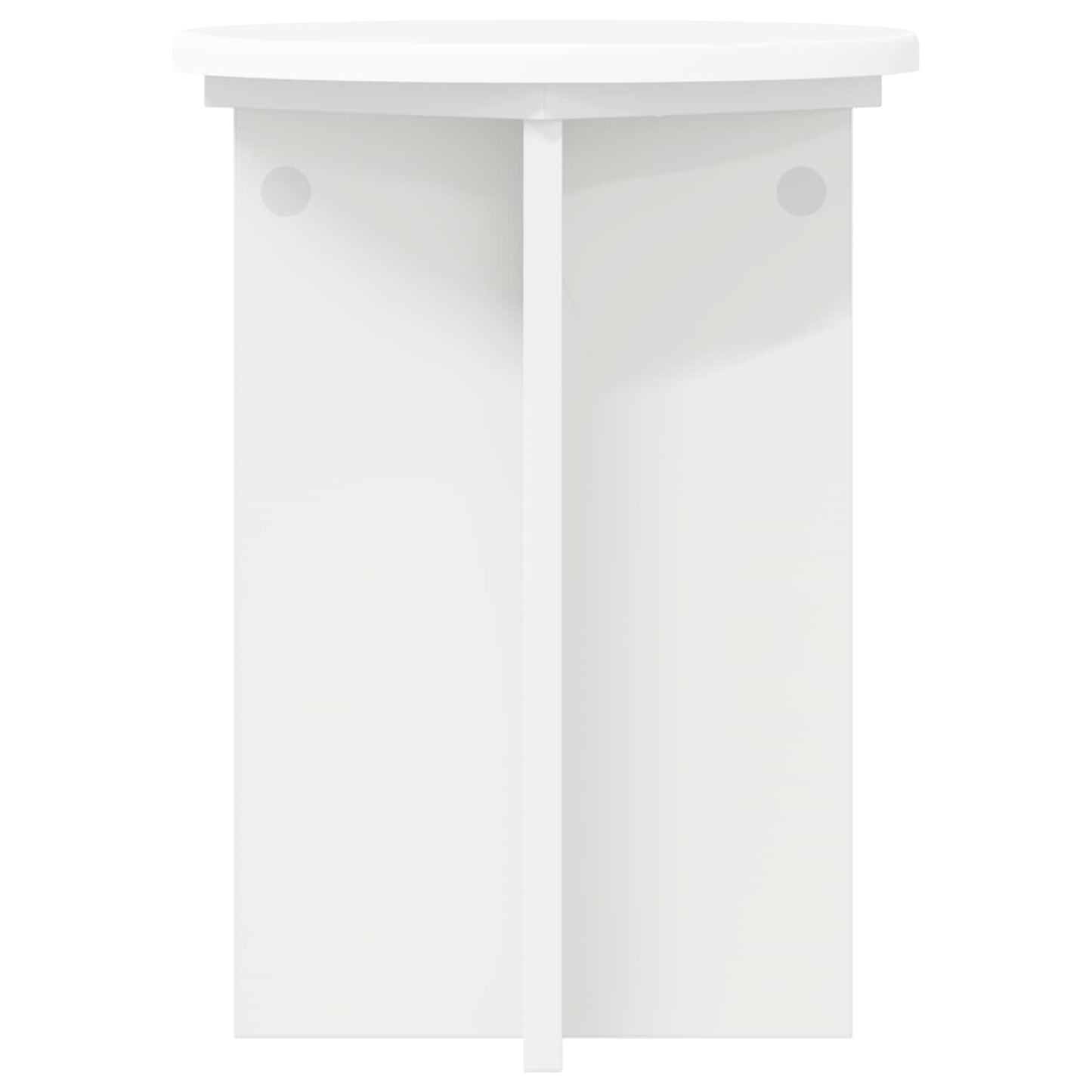 Plantenstandaard 2 pcs Wit Ø29,5 x 40 cm Bewerkt hout