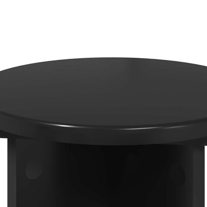 Plantenstandaard 2 pcs Zwart Ø29,5 x 40 cm Bewerkt hout