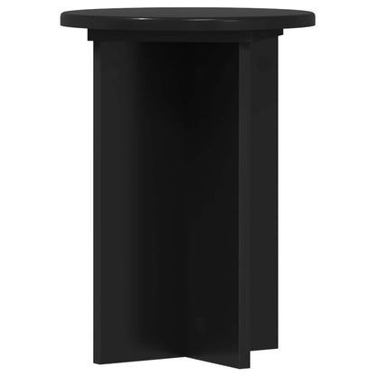Plantenstandaard 2 pcs Zwart Ø29,5 x 40 cm Bewerkt hout