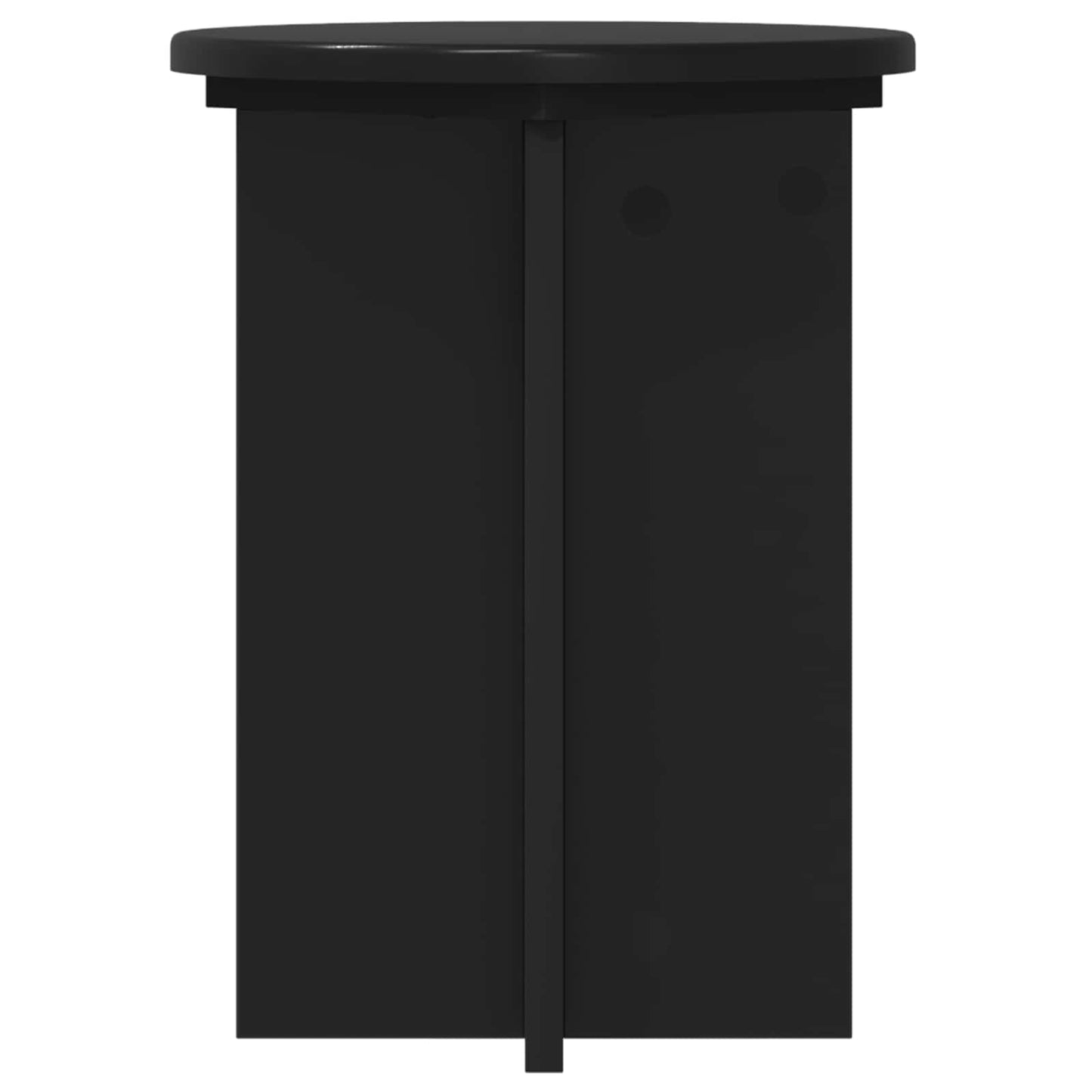 Plantenstandaard 2 pcs Zwart Ø29,5 x 40 cm Bewerkt hout