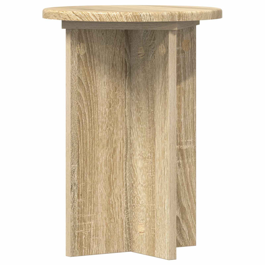 Plantenstandaard 2 pcs Sonoma Eiken Ø29,5 x 40 cm Bewerkt hout