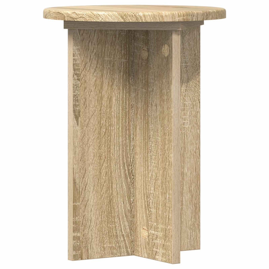 Plantenstandaard 2 pcs Sonoma Eiken Ø29,5 x 40 cm Bewerkt hout