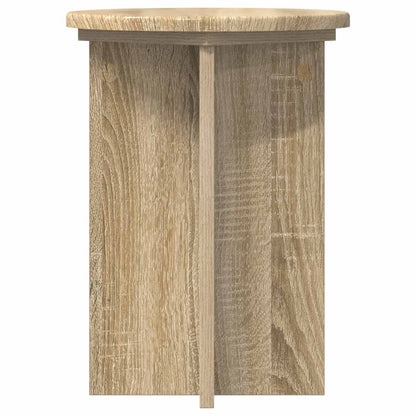 Plantenstandaard 2 pcs Sonoma Eiken Ø29,5 x 40 cm Bewerkt hout
