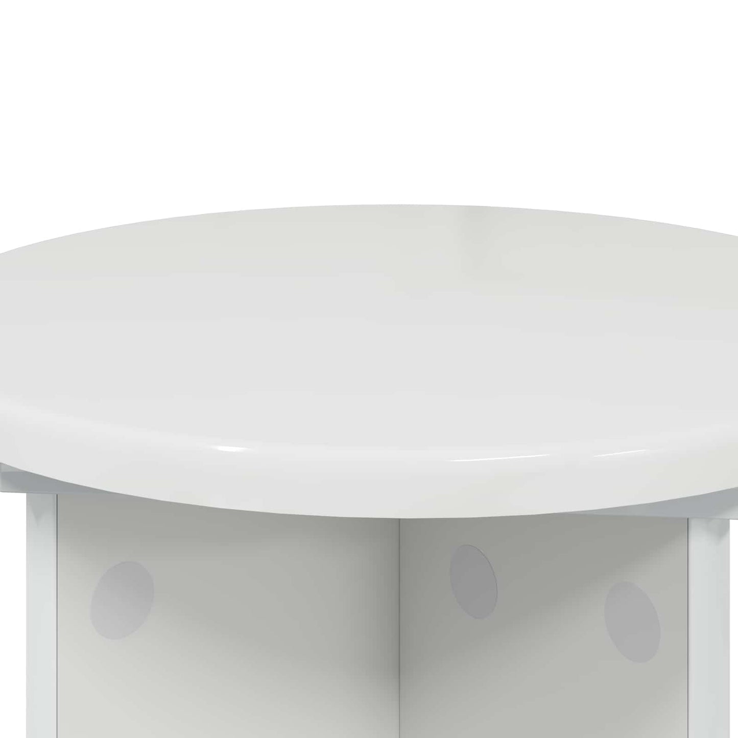 Plantenstandaard 2 pcs Hoogglans Wit Ø29,5 x 40 cm Bewerkt hout