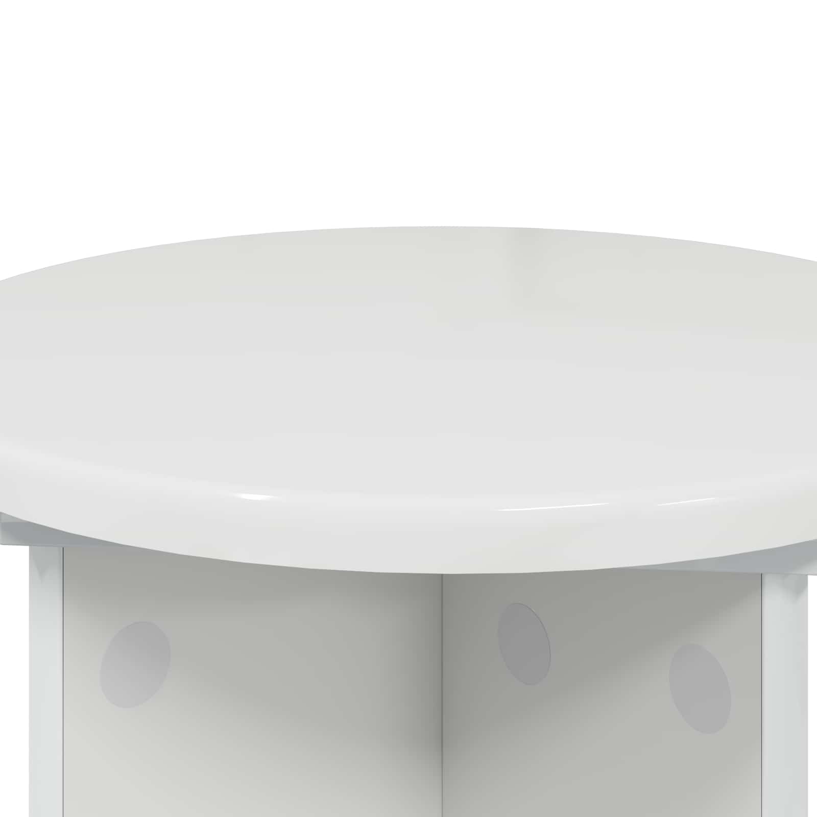 Plantenstandaard 2 pcs Hoogglans Wit Ø29,5 x 40 cm Bewerkt hout