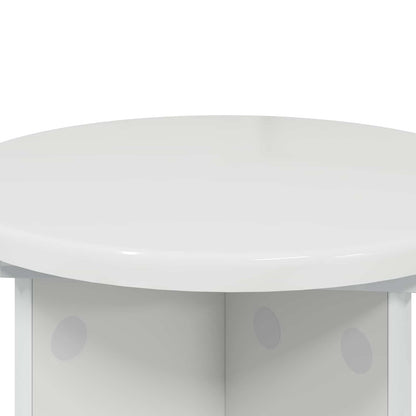 Plantenstandaard 2 pcs Hoogglans Wit Ø29,5 x 40 cm Bewerkt hout