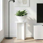 Plantenstandaard 2 stuks hoogglans wit Ø29,5x40 cm