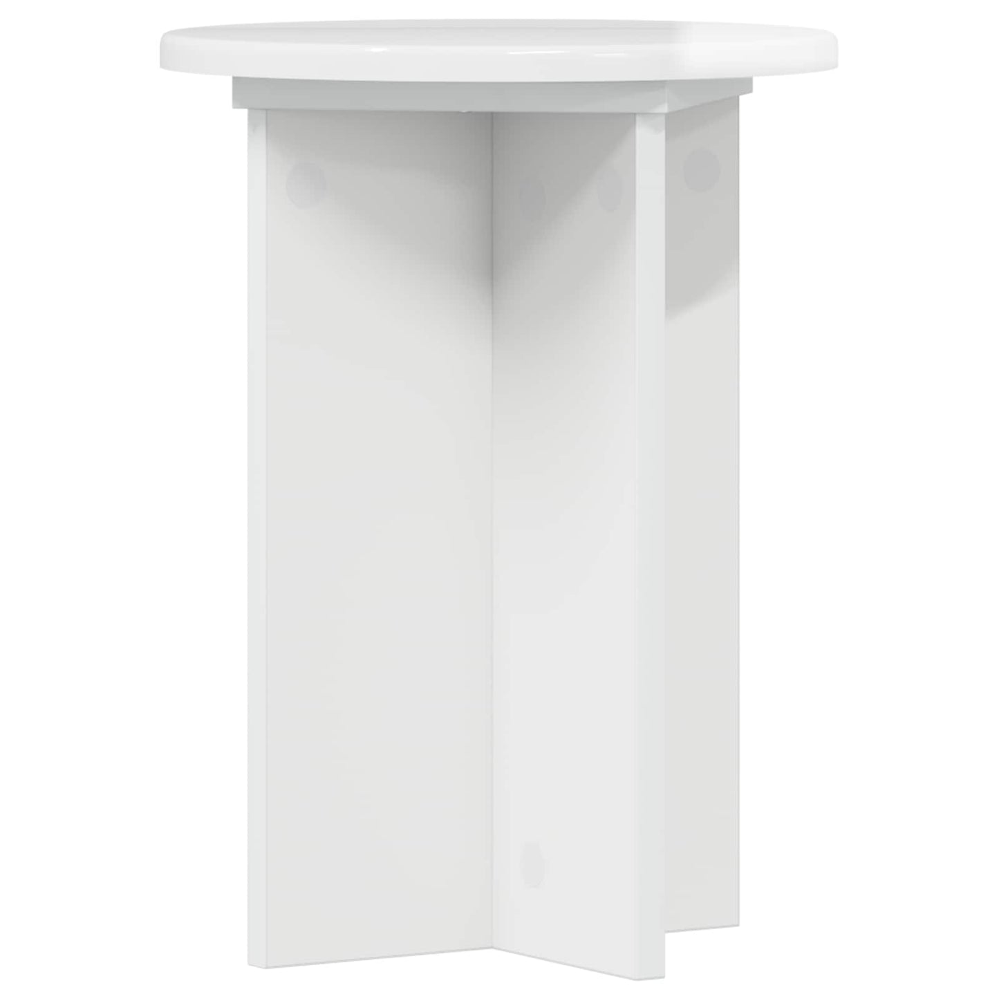 Plantenstandaard 2 pcs Hoogglans Wit Ø29,5 x 40 cm Bewerkt hout